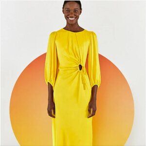 Farm Rio Yellow Pippin Midi Dress - NEVER WORN!